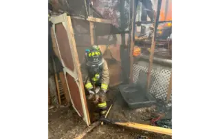 Saving chickens from house fire